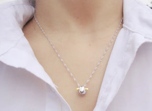 Solid Angel Egg Necklace Women's Star Collarbone Chain Gift for Thanksgiving