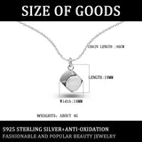 Square Necklace 925 Sterling Silver Young Male Clavicle Chain Jewelry