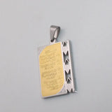 Muslim Allah 4 Qul Suras Stainless Steel Pendant Necklace Charm Islam Quran Gift