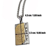 Muslim Allah 4 Qul Suras Stainless Steel Pendant Necklace Charm Islam Quran Gift