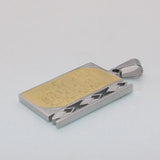 Muslim Allah 4 Qul Suras Stainless Steel Pendant Necklace Charm Islam Quran Gift