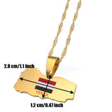 Yemen Flag Stainless Steel Pendant Necklace