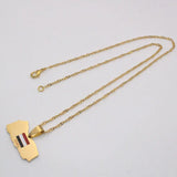 Yemen Flag Stainless Steel Pendant Necklace