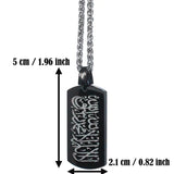 Islamic Shahada Pendant Necklace Aqeeq Allah Quran Muslim Jewelry