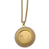 Muslim Allah Crystal Pendant Necklace - Islamic God Messager Gift Jewelry