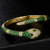 Colorful Enamel Snake Animal Bracelet & Bangle for Woman Dubai Copper Bracelet