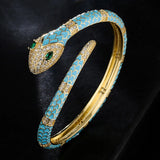 Colorful Enamel Snake Animal Bracelet & Bangle for Woman Dubai Copper Bracelet
