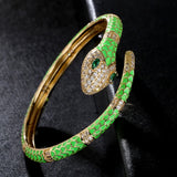 Colorful Enamel Snake Animal Bracelet & Bangle for Woman Dubai Copper Bracelet