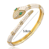 Colorful Enamel Snake Animal Bracelet & Bangle for Woman Dubai Copper Bracelet