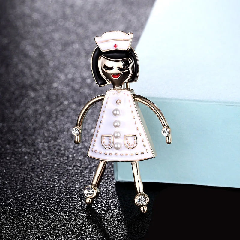 Red Enamel Girls Brooches Jewelry Women's Pin Brooch