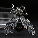 Green Enamel Insect Brooches Men Women Jewelry Christmas Hijab Accessories Brooc