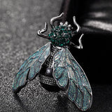 Green Enamel Insect Brooches Men Women Jewelry Christmas Hijab Accessories Brooc