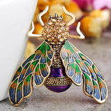 Green Enamel Insect Brooches Men Women Jewelry Christmas Hijab Accessories Brooc