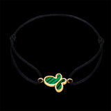 Adjustable Green Shell Butterfly Bracelet Unisex Valentine Couple Bangle