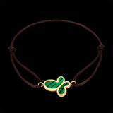 Adjustable Green Shell Butterfly Bracelet Unisex Valentine Couple Bangle