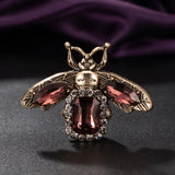 Green Rhinestone Crystal Bee Brooches Jewelry for Women and Men