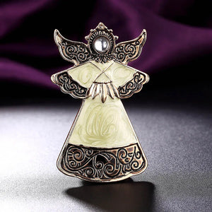 Vintage Enamel Angle Wings Hijab Pin