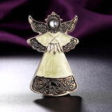 Vintage Enamel Angle Wings Hijab Pin