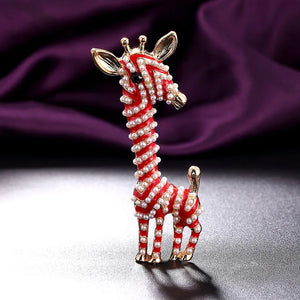 Deer Shape Pearl Brooch for Women Men Punk Scarf Pins