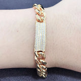 Micro Paved Men's Copper Wedding Bracelet