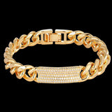 Micro Paved Men's Copper Wedding Bracelet