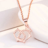 925 Sterling Silver Zuuz Chick Pendant Necklace Rose Jewelry Christmas