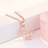 925 Sterling Silver Zuuz Chick Pendant Necklace Rose Jewelry Christmas