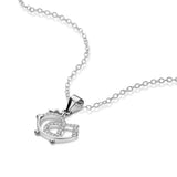 925 Sterling Silver Zuuz Chick Pendant Necklace Rose Jewelry Christmas