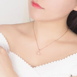 925 Sterling Silver Zuuz Chick Pendant Necklace Rose Jewelry Christmas